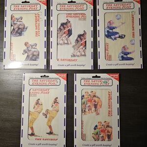 1995 NWT 5 Sets Of The Saturday Evening Post RubOn Transfers!